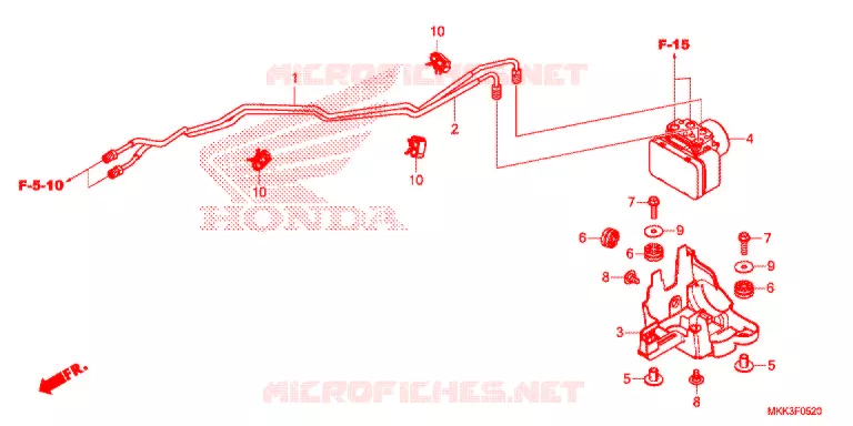 VOORREM HOOFDCILINDER/ABS MODULATOR Honda MOTO 1000 AFRICA-TWIN 2018  CRF1000D2J