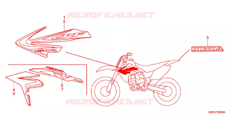 EMBLEEM/STREEP Honda MOTO 150 CRF 2021  CRF150RBJ