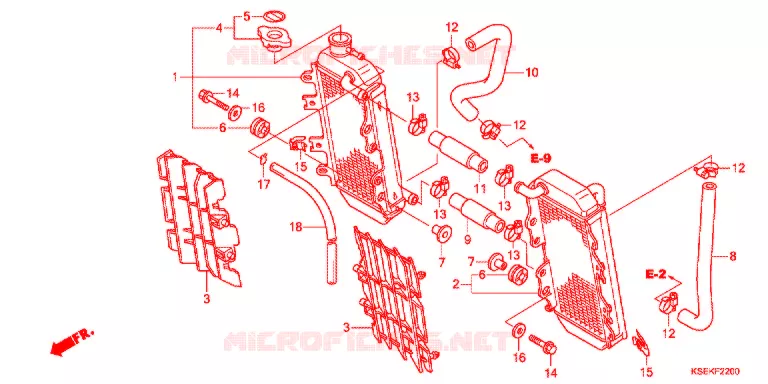 RADIATOR Honda MOTO 150 CRF 2018  CRF150RBJ