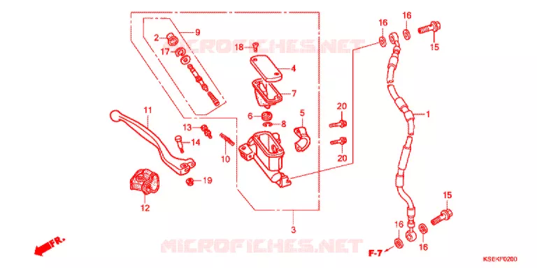 VOORREM HOOFDCILINDER Honda MOTO 150 CRF 2021  CRF150RBJ