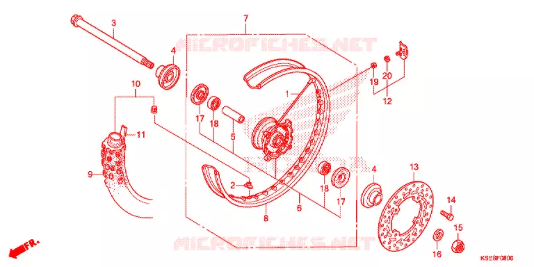 VOOR WIEL Honda MOTO 150 CRF 2018  CRF150RJ