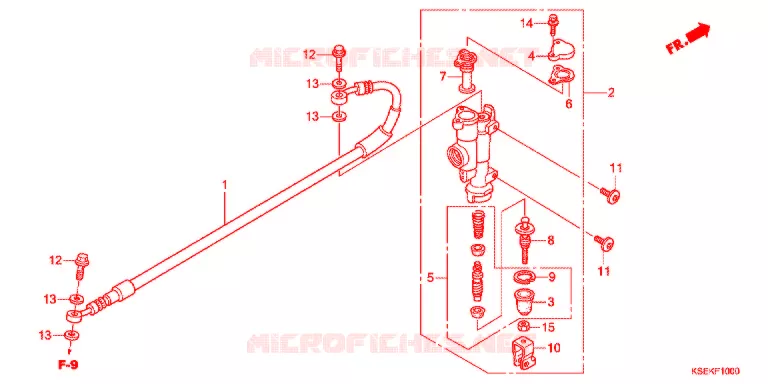 ACHTER REM HOOFD CILINDER Honda MOTO 150 CRF 2020  CRF150RJ