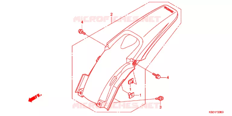ACHTER STROOMLIJNKAP Honda MOTO 150 CRF 2021  CRF150RJ