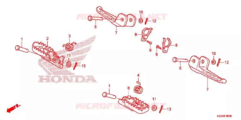 PEDAAL/OPSTAP Honda MOTO 250 CRF 2018  CRF250LAJ