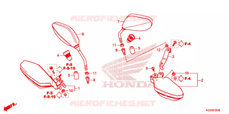 SPIEGEL - HANDKAP Honda MOTO 250 CRF 2018  CRF250LAJ