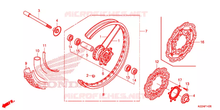 VOOR WIEL Honda MOTO 250 CRF 2018  CRF250LAJ