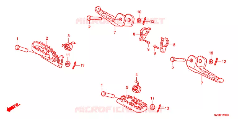 PEDAAL/OPSTAP Honda MOTO 250 CRF 2018  CRF250RLJ