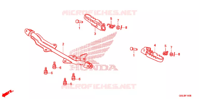 PEDAAL/OPSTAP Honda MOTO 50 CRF 2018  CRF50FJ