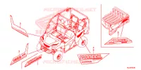 EMBLEEM/STREEP voor Honda PIONEER 1000 M3 EPS 2018