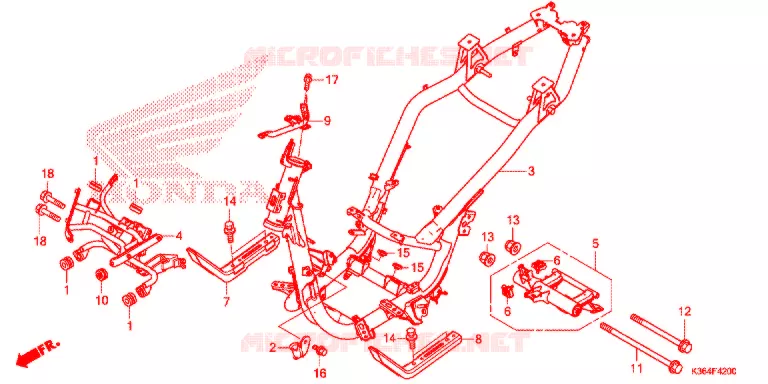 FRAME CHASSIS Honda SCOOTER 150 PCX 2018  WW150J_A