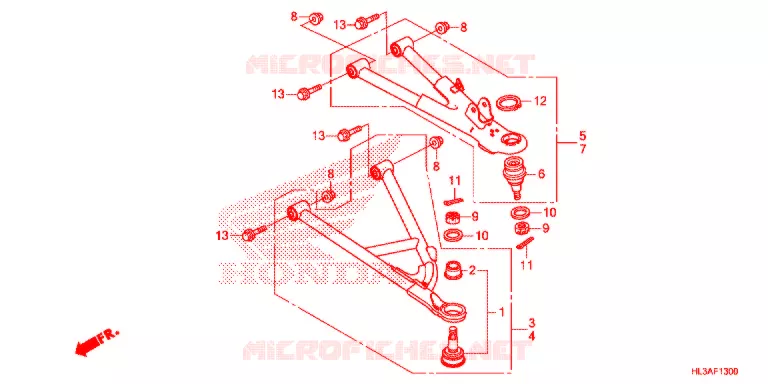 VOOR ARM Honda ATV 700 PIONEER 2018  SXS700M2J