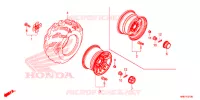 ACHTER WIEL voor Honda FOURTRAX 500 RUBICON IRS DCT EPS DELUXE 2018