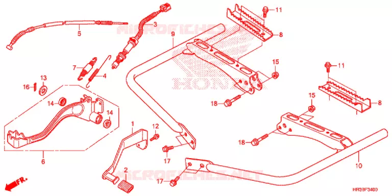 PEDAAL/OPSTAP Honda ATV 420 FOURTRAX 2018  TRX420FM1J