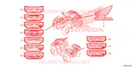 EMBLEEM/STREEP voor Honda FOURTRAX 420 RANCHER 2X4 Electric Shift 2018