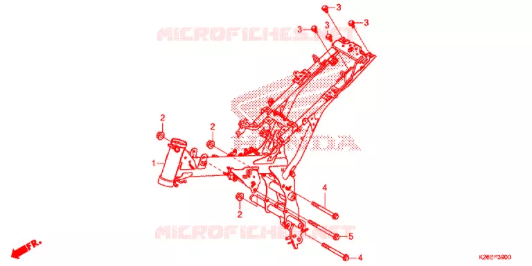 FRAME CHASSIS Honda MOTO 125 MSX 2019  MSX125AK