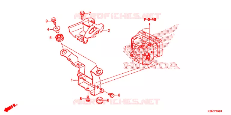VOORREM HOOFDCILINDER/ABS MODULATOR Honda MOTO 125 MSX 2019  MSX125AK
