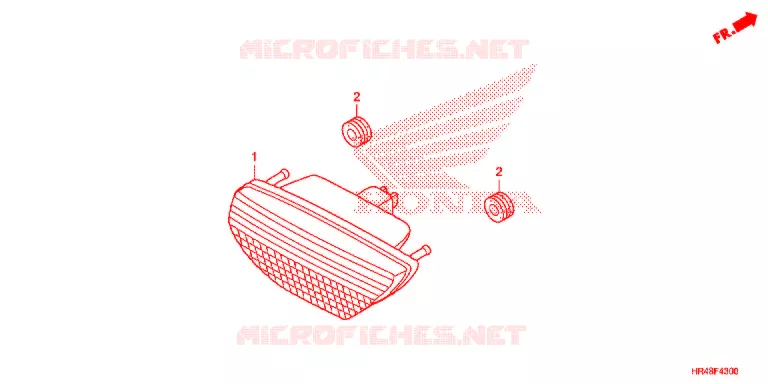 ACHTERLICHT(2) Honda ATV 500 FOURTRAX 2019  TRX500FM1K