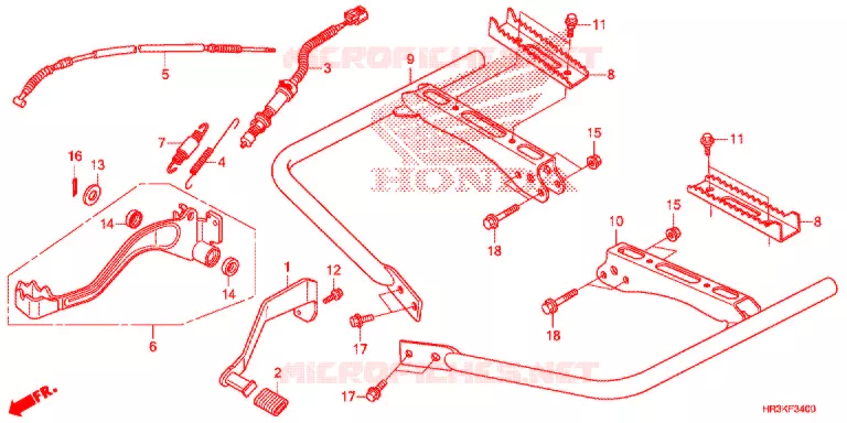 PEDAAL/OPSTAP Honda ATV 420 FOURTRAX 2019  TRX420FA2K