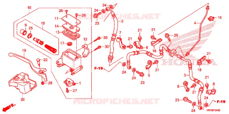 REMPOMP VOOR Honda ATV 500 FOURTRAX 2019  TRX500FM2K