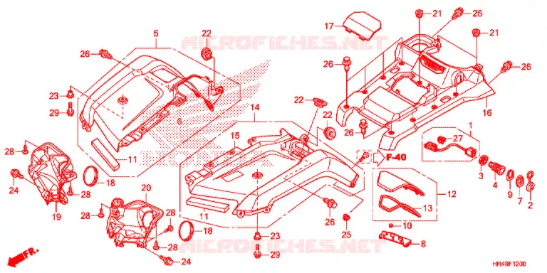 VOORSPATBORD Honda ATV 500 FOURTRAX 2018  TRX500FM2J
