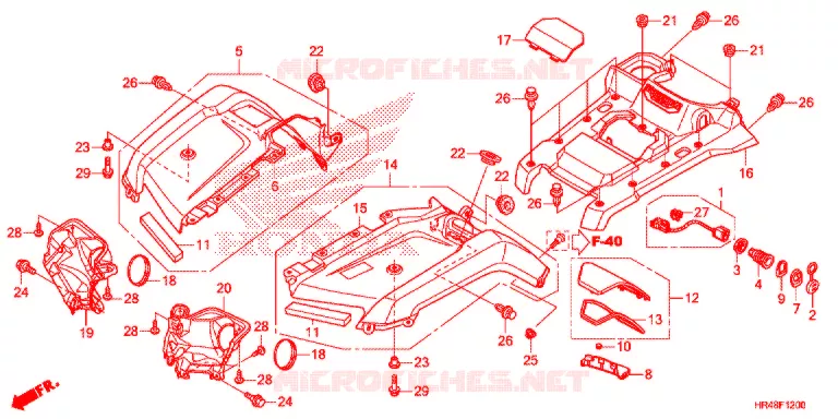 VOORSPATBORD Honda ATV 500 FOURTRAX 2018  TRX500FM2J