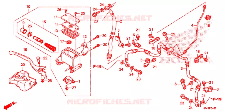 REMPOMP VOOR Honda ATV 500 FOURTRAX 2018  TRX500FE1J
