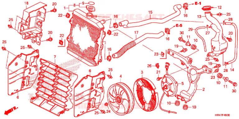 RADIATOR Honda ATV 500 FOURTRAX 2019  TRX500FM2K