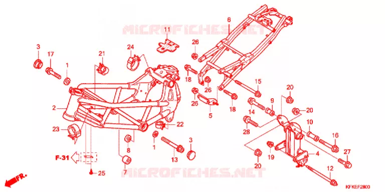 FRAME CHASSIS Honda MOTO 250 VTR 2009  VTR2509