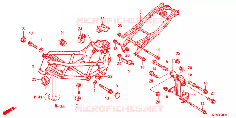 FRAME CHASSIS Honda MOTO 250 VTR 2009  VTR2509