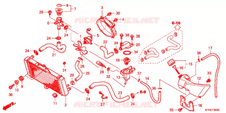 RADIATOR Honda MOTO 250 VTR 2009  VTR2509