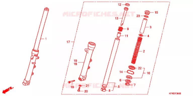 VOOR VORK Honda MOTO 250 VTR 2009  VTR2509