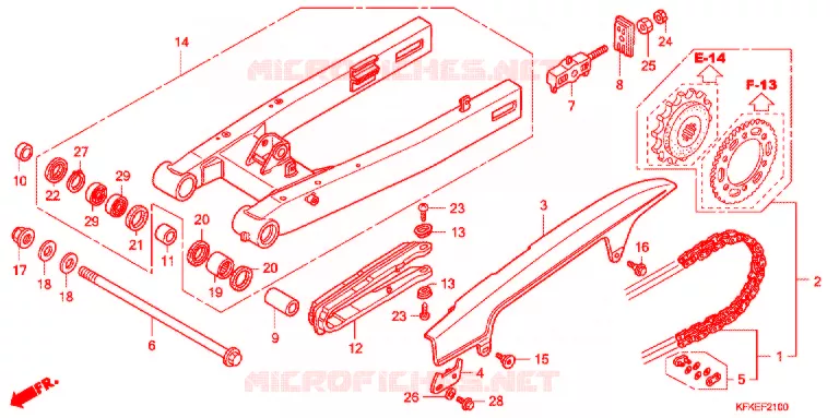 ZWAAI-ARM/KETTINGKAST Honda MOTO 250 VTR 2009  VTR2509