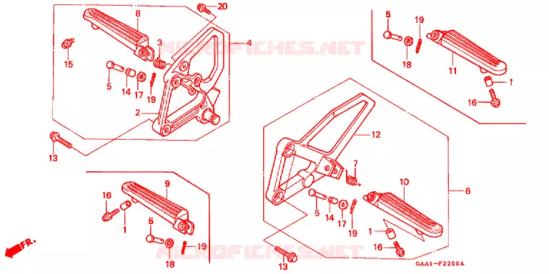 PEDAAL/OPSTAP Honda MOTO 50 NS1 1991  NSB50M