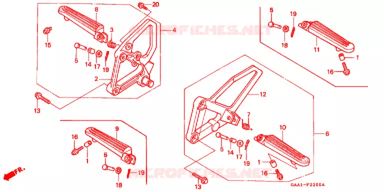 PEDAAL/OPSTAP Honda MOTO 50 NS1 1996  NSB50T