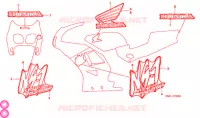 STICKERS (7) voor Honda NS1 50 1998