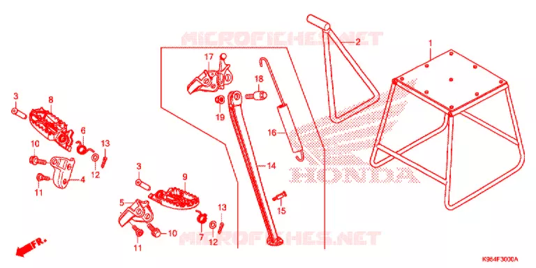 OPSTAP/STANDAARD Honda MOTO 250 CRF 2019  CRF250RK