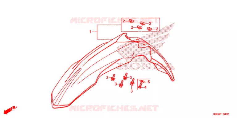 VOORSPATBORD Honda MOTO 250 CRF 2019  CRF250RK