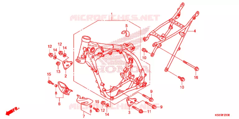 FRAME CHASSIS Honda MOTO 150 CRF 2019  CRF150RK