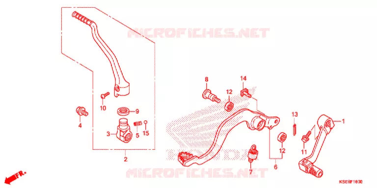 PEDAAL/KICKSTARTER ARM Honda MOTO 150 CRF 2019  CRF150RBK