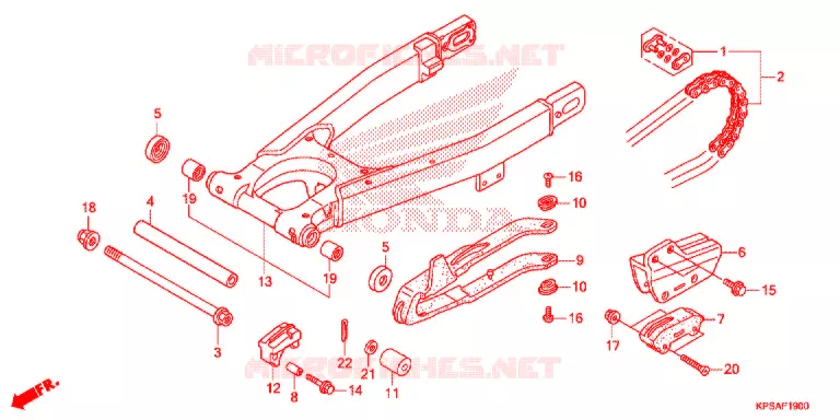 ZWAAI-ARM/AANDRIJFKETTING Honda MOTO 230 CRF 2019  CRF230FK