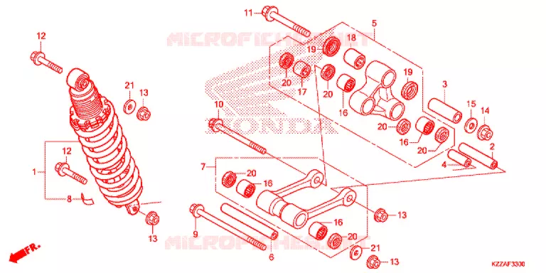 ACHTER KUSSEN(2) Honda MOTO 250 CRF 2018  CRF250RLJ