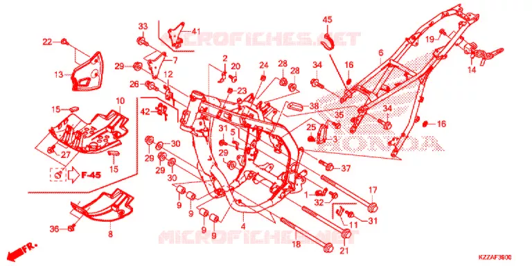 FRAME CHASSIS Honda MOTO 250 CRF 2018  CRF250RLJ