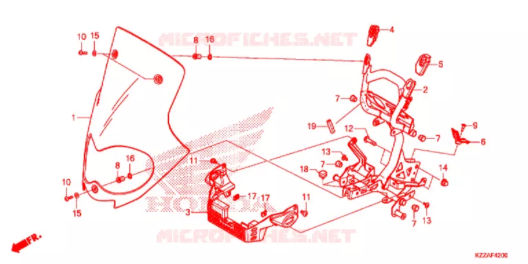 VOORRUIT Honda MOTO 250 CRF 2018  CRF250RLJ
