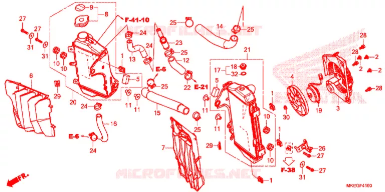 RADIATOR Honda MOTO 450 CRF 2019  CRF450LK