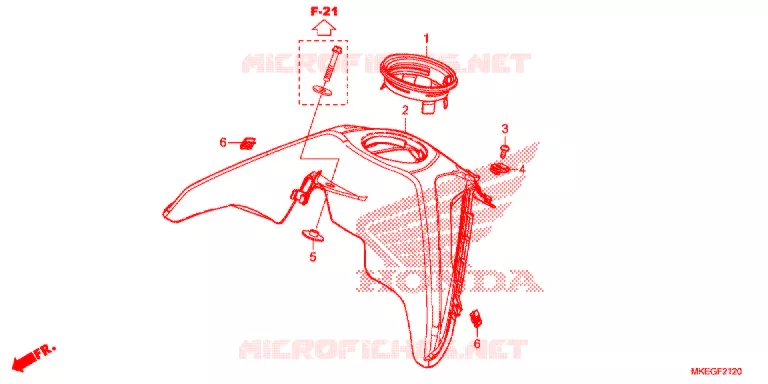 BOVENSTE BESCHUTTING Honda MOTO 450 CRF 2019  CRF450LK