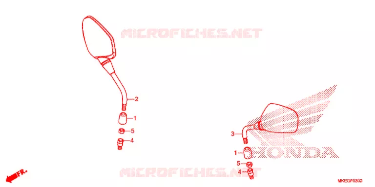 SPIEGEL Honda MOTO 450 CRF 2019  CRF450LK