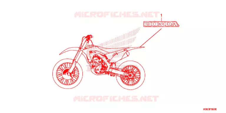 EMBLEEM/STREEP Honda MOTO 250 CRF 2019  CRF250RK
