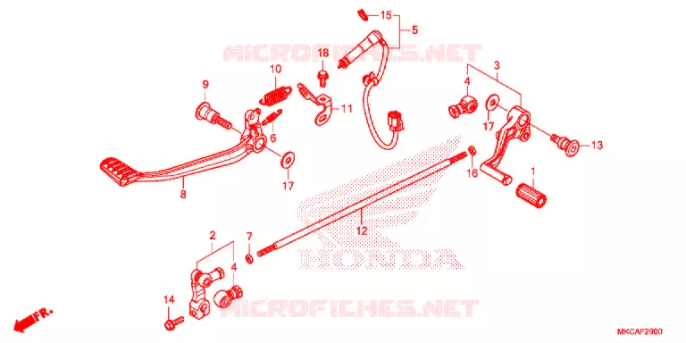 PEDAAL/OPSTAP Honda MOTO 1800 GOLD-WING 2019  GL1800BK