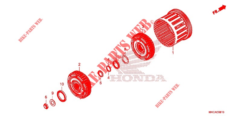 KOPPELING (DCT) voor Honda GL 1800 GOLD WING TOUR DCT, BLUE 2019