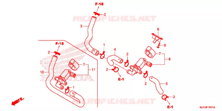 LUCHT INJECTIE BEDIENING KLEP Honda MOTO 650 CBR 2018  CBR650FJ